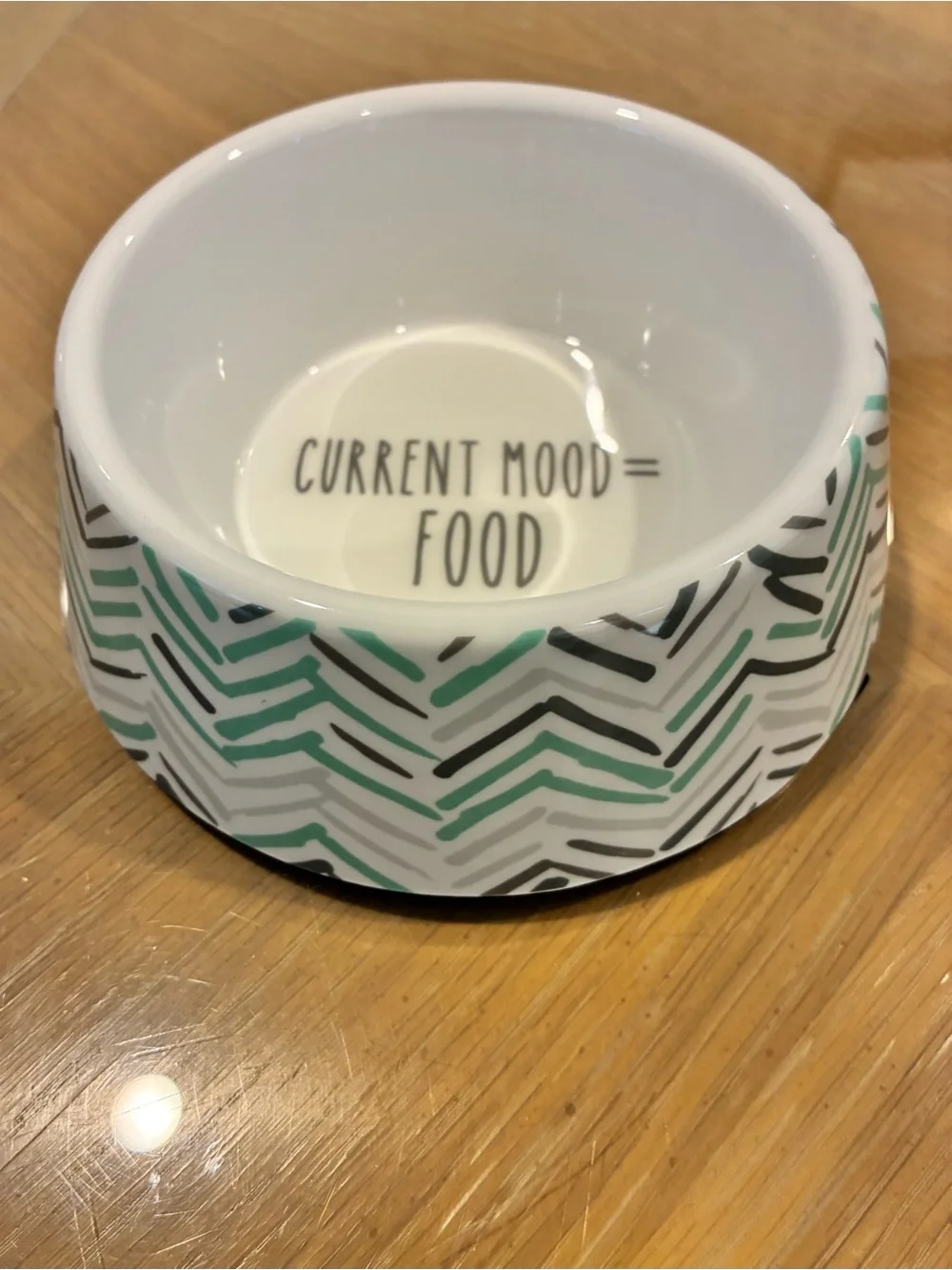 NWT Chewy “frisco” Melamine Pet Bowl CHEVRON, 12 oz